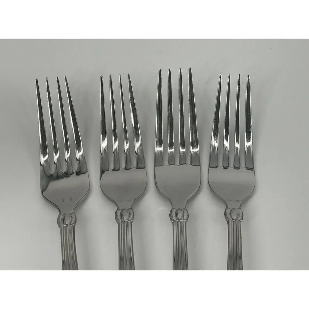 Lenox CHANDELLE Dinner Forks GLOSSY 18/10 Stainless China 8 1/8